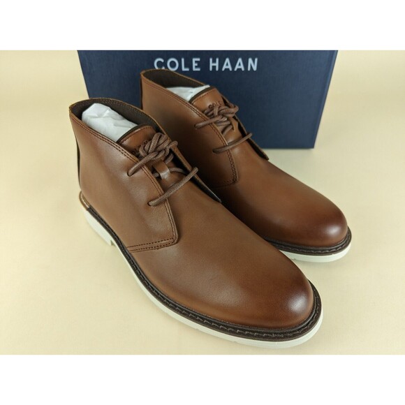 Cole Haan Go To Lace Chukka Boots Mens 8 M Brown Leather Ankle Top Shoes NWB main image 9
